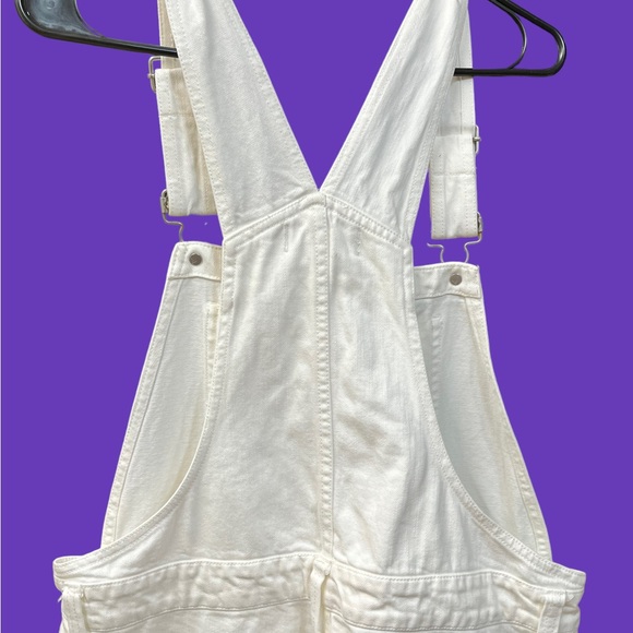 Madewell Straight-Leg Overalls in Tile White Large - Picture 6 of 12